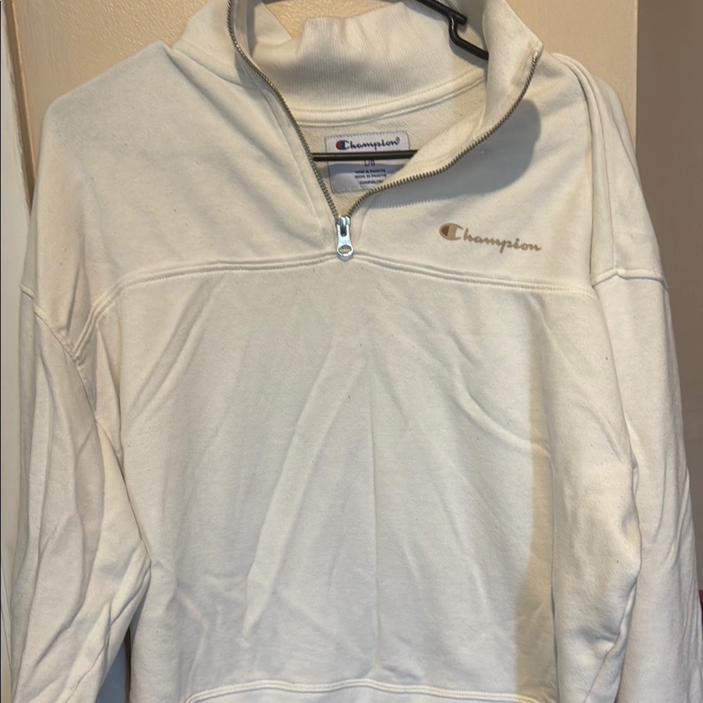 Champion Cream Quarter-Zip Sweatshirt